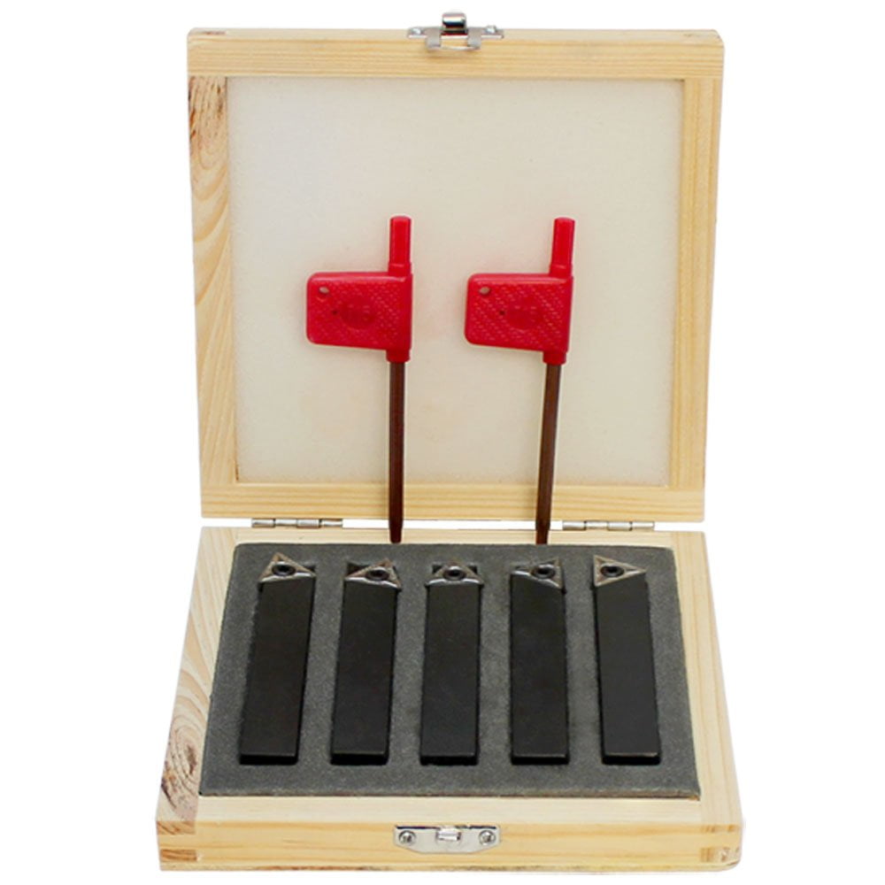 5 PC 1/2'' Indexable Carbide Insert Lathe Turning Tool Bit Set
