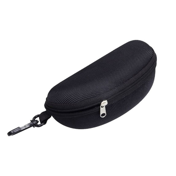 5 PC Hard Shell Sunglasses Case,Zipper Eyeglasses Case,Portable Zipper Eyeglasses Case, Glasses Storage Unisex Protective Travel Sunglass Organizer with Plastic Carabiner Clip for Men/Women(Black)