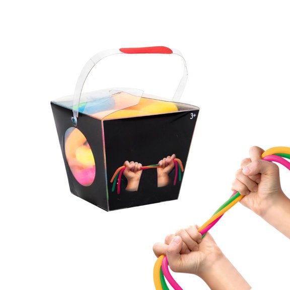 5 PC Stretchy String Fidget,DIY Stress/ Anxiety Relief & Arm Muscle Training Tool for ADHD,OCD,Autism Stretchy Calming Noodle