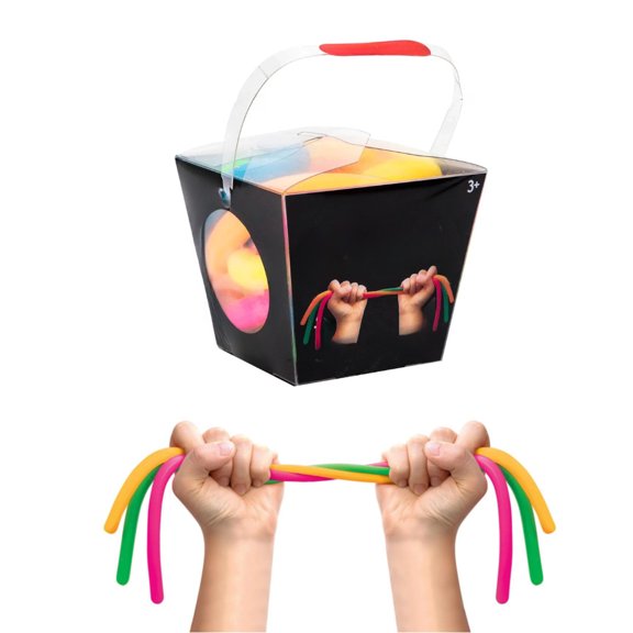 5 PC Stretchy String Fidget,DIY Stress/ Anxiety Relief & Arm Muscle Training Tool for ADHD,OCD,Autism Stretchy Calming Noodle