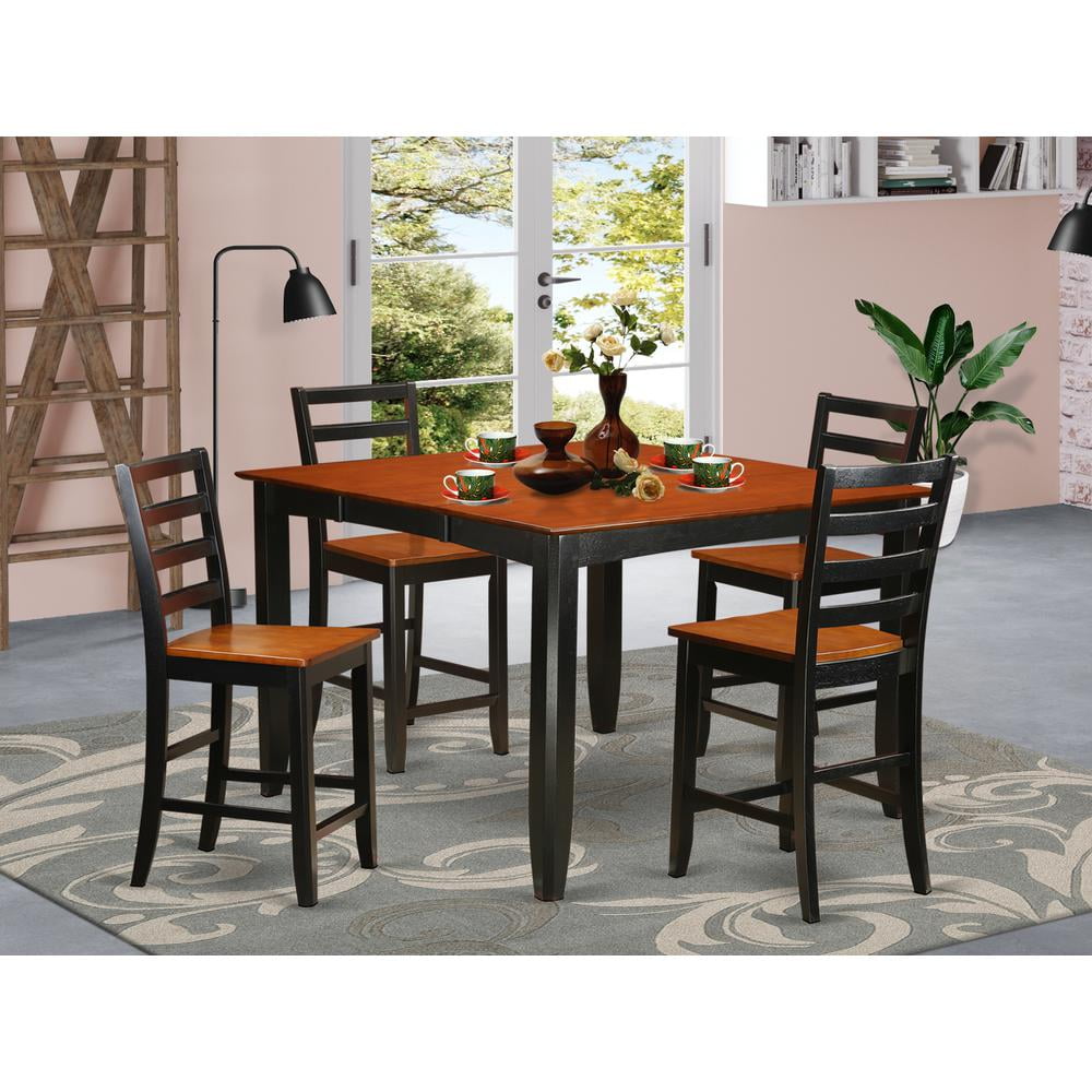 5 PC counter height Dining set- Square Counter height Table and 4 ...