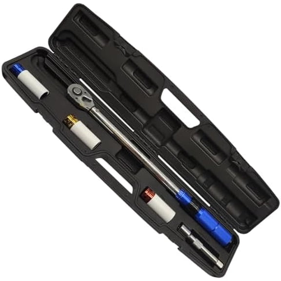 5 PCS 1/2 Inch Drive Click Torque Wrench, 20-210 Nm Dual-Direction Adjustable 72 Tooth Torque Wrench with 17, 19, 21mm Sockets for Car Engine Repair Suspension System Tire Bolt Tightening