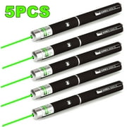 5 PCS 532nm Green Laser Pointer Pen Visible Beam 1mW for Conference Presentation Teaching Outdoor Use
