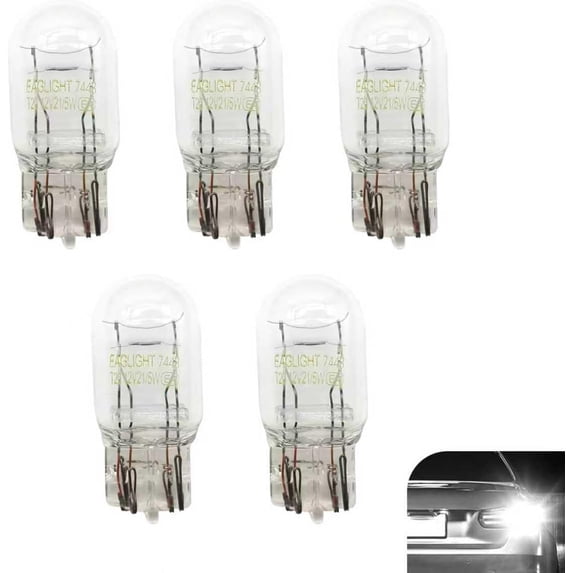 5 PCS 7443 Bulb, T20 12V21/5W Mini Brake Light/Tail Light/Reversing ...