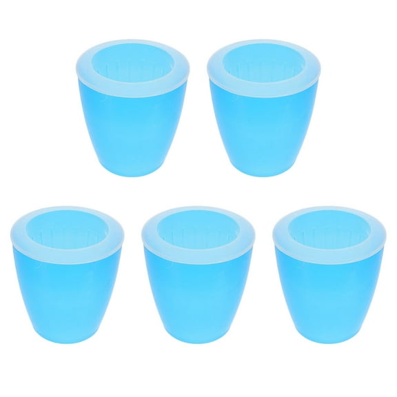 5 PCS Automatic Self-priming Flower Pot Patio Flower Pot Miss 13X12CM Sky-blue