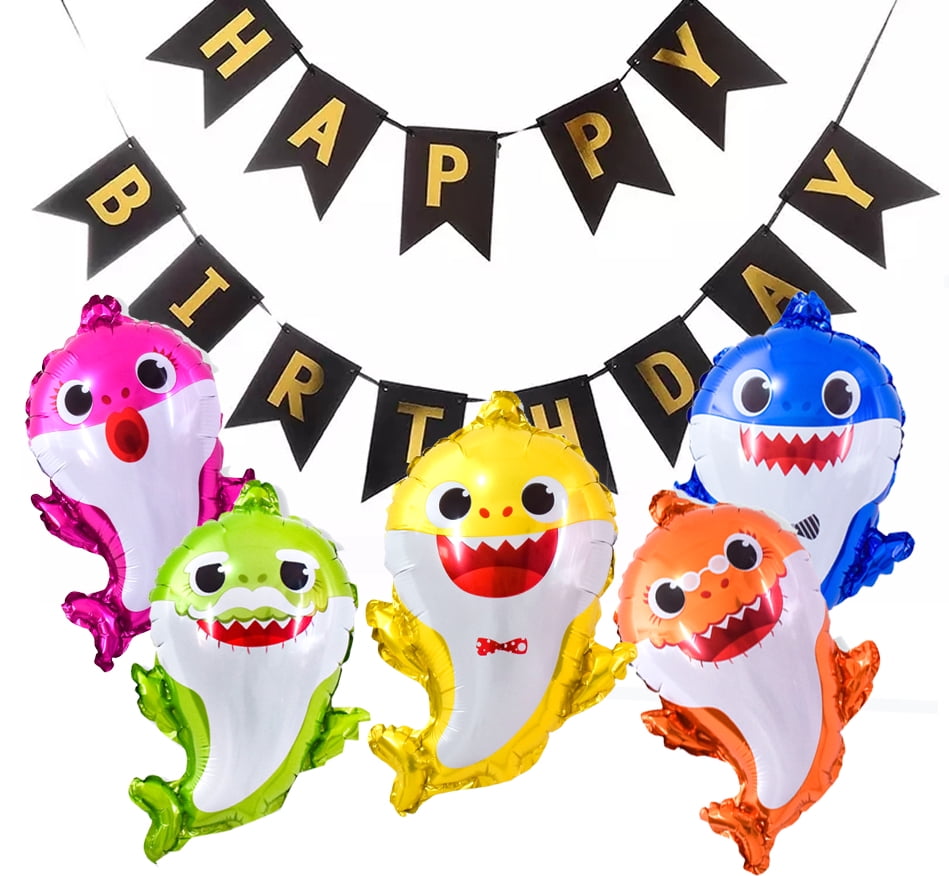 Baby Shark Round Foil Balloon - 18 Inch Multicolor Decor For Kids' Birthday Parties