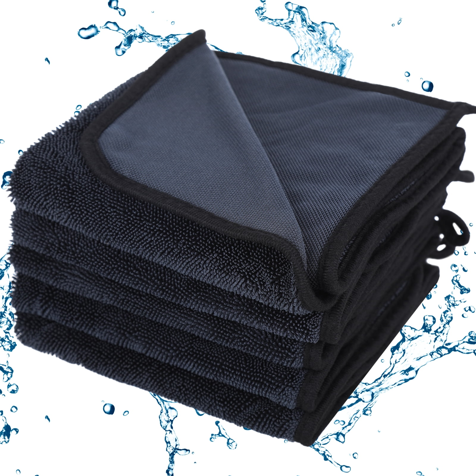 5 PCS Bath Drying Towels, 24 x 16 in Large Microfiber Towels, Super Absorbent Shower Towels, Cleaning Cloth for Home, Car, Pet