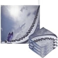 thumbnail image 1 of 5 PCS Beautiful Purple Butterfly Baby Muslin Washcloths, Sky Piano Key Soft Absorbent Face Towel Burp Cloths Cotton Bath Wipes Infant Wash Cloth for Newborn Boys Girls, 1 of 7
