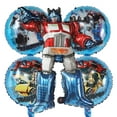 5 PCS Birthday Balloons Transformer Balloons Robots Theme Decorations