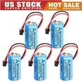 thumbnail image 1 of 5 PCS CR17335SE-R 3V 1800mAh Q6BAT Non-Rechargable 3V Battery for Mitsubishi Q170HBATC Q25PRHCPU QNS FANUC System PLC Memory Backup Power, 1 of 6