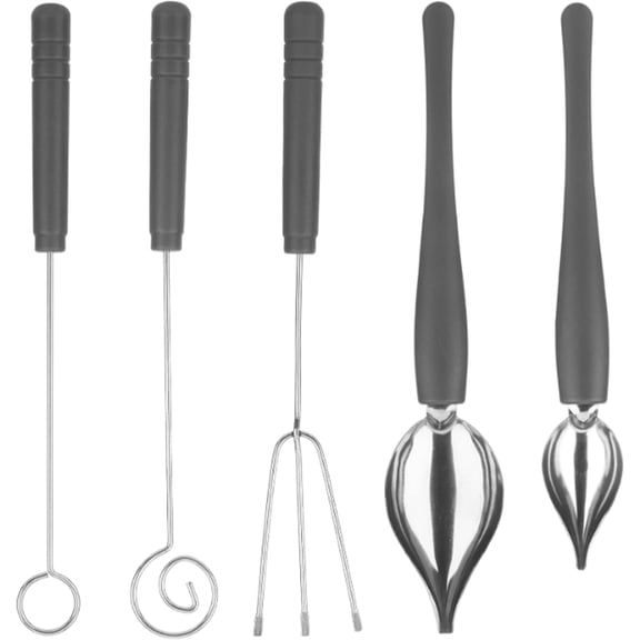 5 PCS Candy Dipping Tools Cooking Spoons Stainless Steel Set Stainless Steel Chocolate Spoons - Candy Making Supplies & Dipping Tool for Chocolate Dipping, Candy Making Kit & Kitchen Baking, Durable