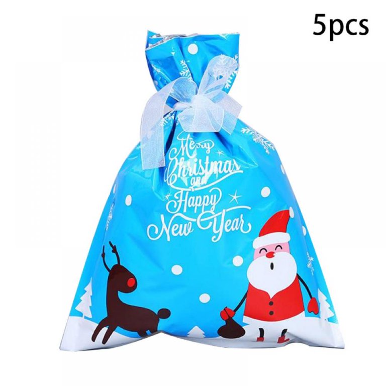  Rydowenna 50 PCS Christmas Candy wrappers and snack bags zip  lock Bags Creative Snacks Personality Bundle mouth Draw rope bags: Home &  Kitchen