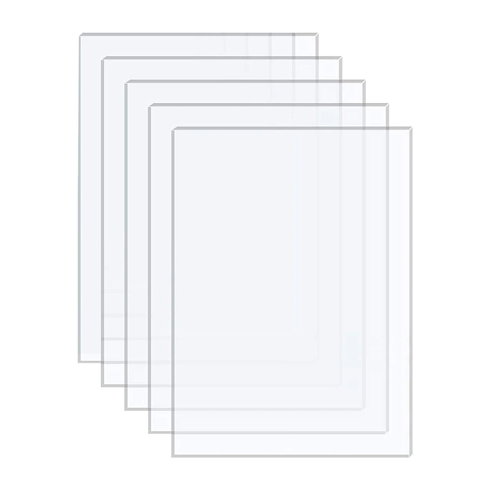 5 PCS Clear Acrylic Sheet Transparent Board 1mm for Picture Frame Glass ...