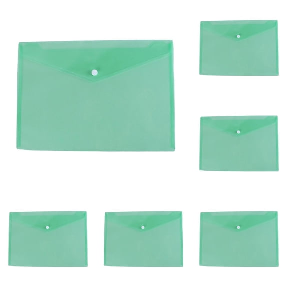 5 PCS Clear Plastic File Folders, A4 Size Document Holders Filing Envelopes, Snap Closure Plastic Folders Organizer, Document Protector for Office Study Home, Letter Size Paper Pouch