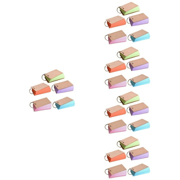 5 PCS Colored Note Book Phonics Flash Cards Multiplication Blank Revision Student