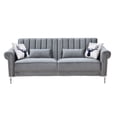 thumbnail image 1 of 5 PCS Corduroy Flexible Combination Sectional Sofa Dark Grey, 1 of 10