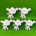 5 PCS Cow Mini Pets DIY Figurines White Base Set,lps Cartoon Animal ...