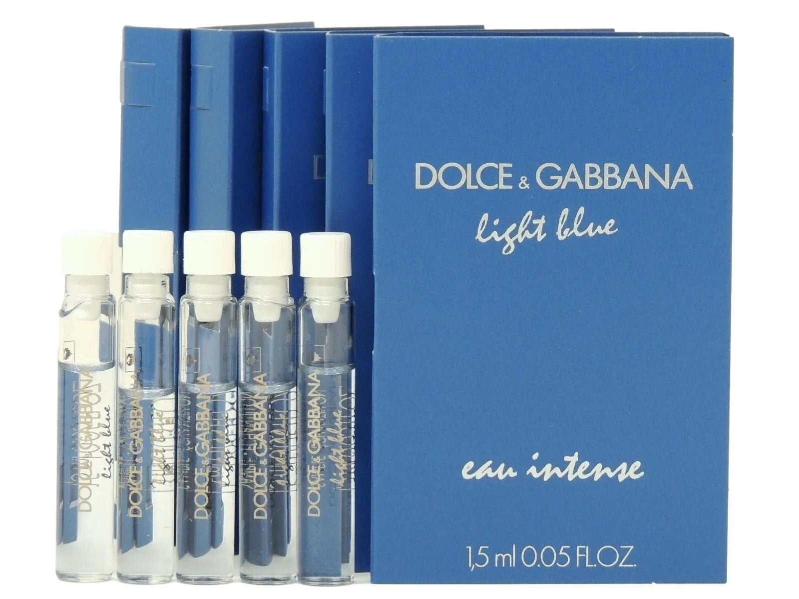 5 PCS D G DOLCE GABBANA LIGHT BLUE EAU INTENSE WOMEN 1.5ml .05oz PERFUME SAMPLES Walmart