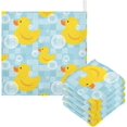 thumbnail image 1 of 5 PCS Ducks and Bubbles Baby Muslin Washcloths, Blue Soft Absorbent Face Towel Burp Cloths Cotton Bath Wipes Infant Wash Cloth for Newborn Boys Girls, 1 of 7