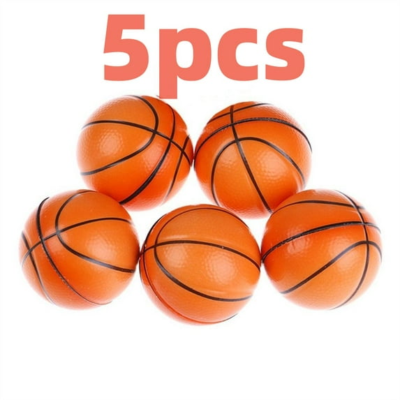 5 PCS Elastic PU Sponge Ball Basketball Football Baseball Tennis Rugby Footdall Mini Decompression Ball Release Pressure Toy