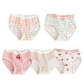 thumbnail image 1 of 5 PCS Girls Cotton High Waist Underwear Size 14 Ultra-Soft Briefs Silk Trim Breathable Cute Panties 16 Years, 1 of 7