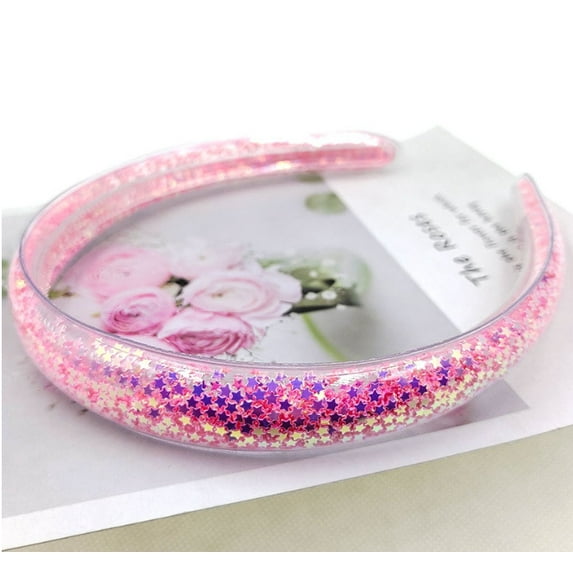 2 PCS Glitter Kids Headbands for Ages Sparkly Head Bands for Girls Hair, Glitter Headband for Girls, Little Girl Hair Accessories (2 pcs)