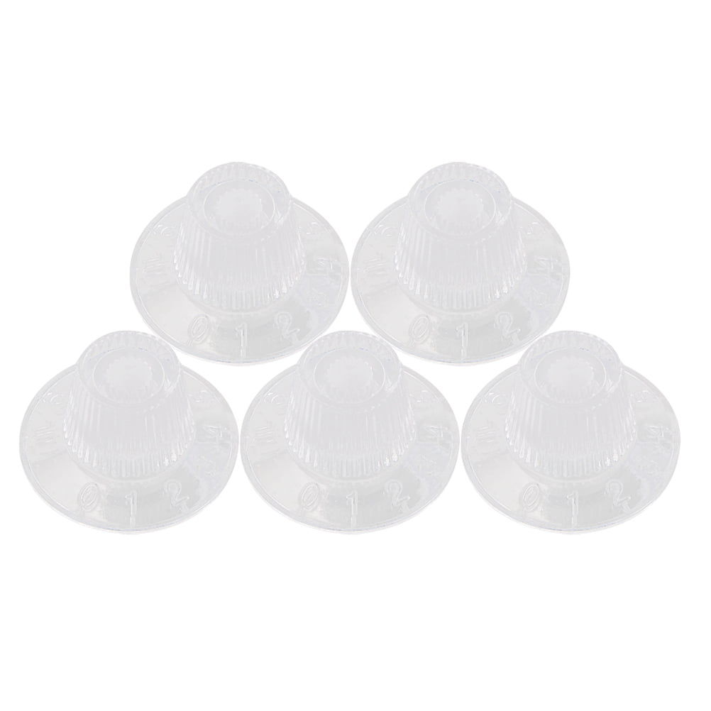 MECCANIXITY 3 Pcs Aluminium Potentiometer Knobs, 1/4" (6mm) Universal Volume Tone Control Knobs With Arrow Indicator For Guitar, 1/2" Silver