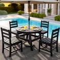thumbnail image 1 of 5 PCS HDPE Round Outdoor Dining Set with 105° Ergonomic Backrest, 1 of 6