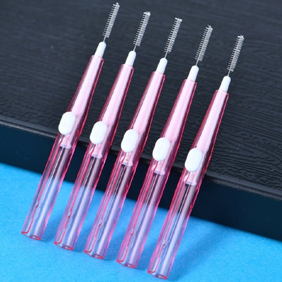 5 PCS Interdental Brush,Push-Pull Dental Floss Picks Soft Bristles Braces Brushes Toothpick Tooth Flossing Cleaning Tools