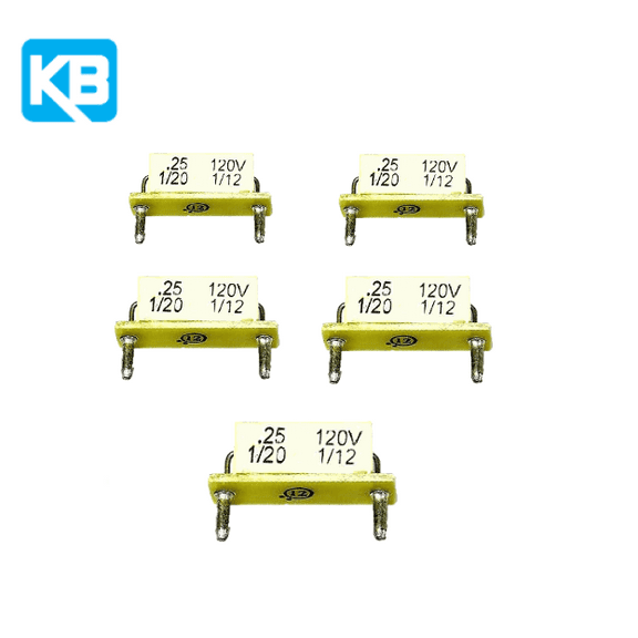 5 PCS Kb ELECTRONICS 9836 Horsepower Resistor 0 .25 Ohms (Range: 1/20-1/12 Hp at 90V-130, 1/10-1/6 Hp at 180V-240V). KBIC DC Motor Control