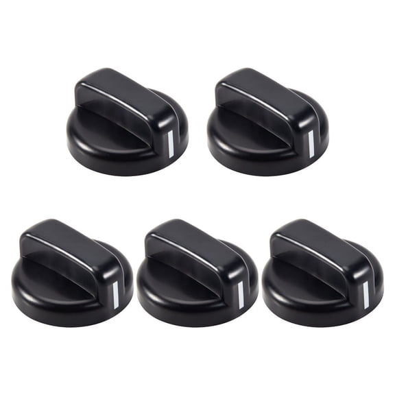 5 PCS Kitchen Black Plastic Gas Stove Cooker Control Knobs y23580