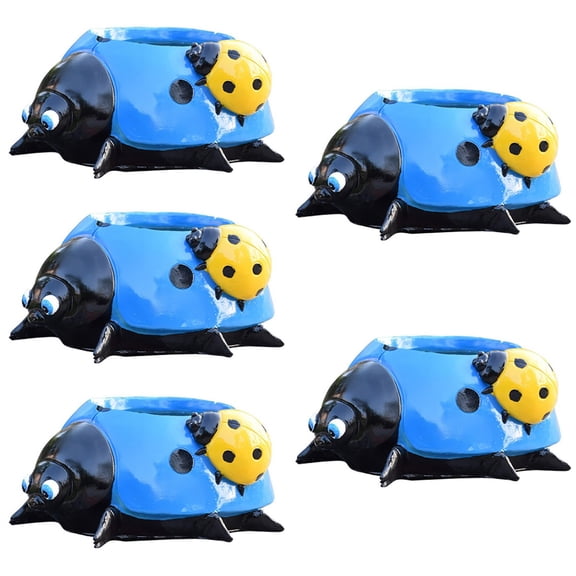 YSNOOWE Unique Blue Ladybug Planter Elegant Indoor Outdoor Home Garden Decor
