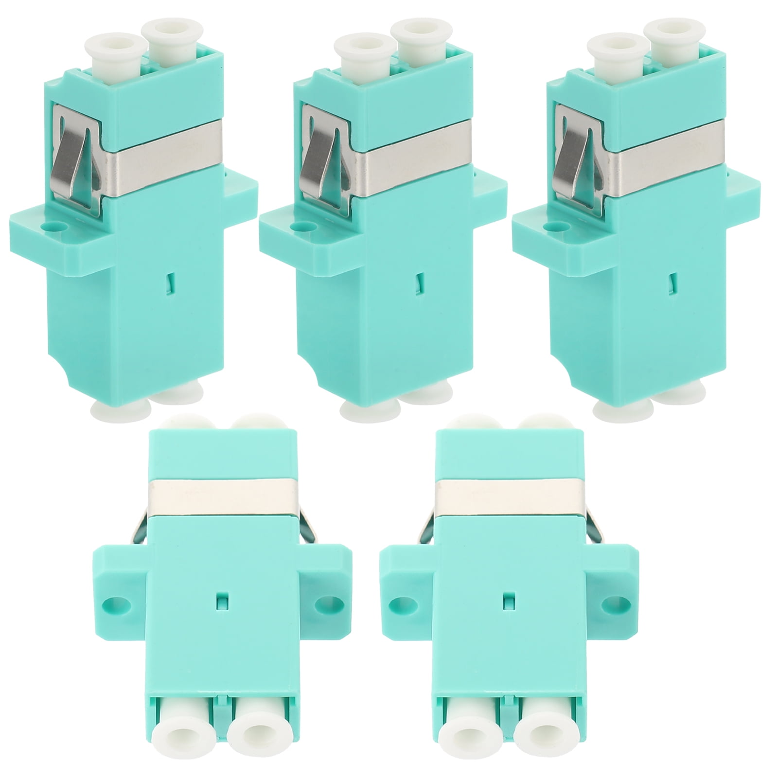 5 PCS LC female to LC female Fiber Coupler LC-LC Duplex Converter Optic ...