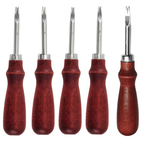 5 PCS Leather Edge Bevelers, Leather Beveler Tool for Edge Finishing and DIY Leathercraft, Leather Edge Beveler Tool Gift for Leather Artisans, DIY Enthusiasts