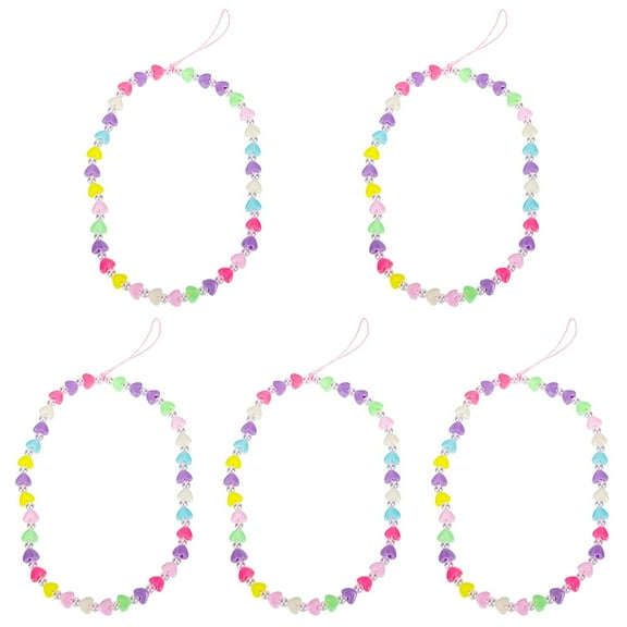 5 PCS Love Phone Lanyard Ring Holder Case Handle Cell Phones Cases Colorful