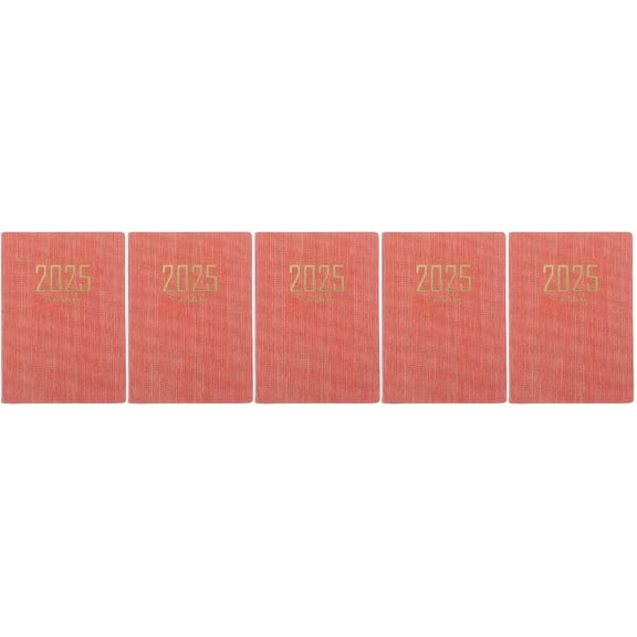 5 PCS Month Planner Agenda Book Campus 10.60X7.80X0.80CM Pink