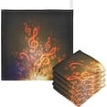 thumbnail image 1 of 5 PCS Music Explode Note Baby Muslin Washcloths, Unique Soft Absorbent Face Towel Burp Cloths Cotton Bath Wipes Infant Wash Cloth for Newborn Boys Girls, 1 of 7