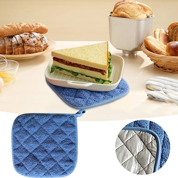 5 PCS Pot Holders Kitchen Cotton Potholers with Heat Resistance Coaster Hot Pads Kit Trivets Set for Cooking