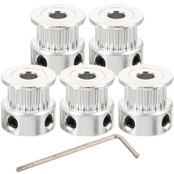 5 PCS Pulleys Motor Gear Belt Tooth Gt2 Pro Band Aluminum 20teeth Timing 5mm Printer
