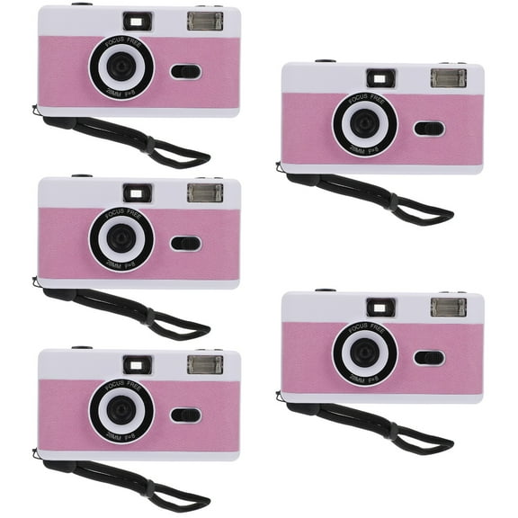 5 PCS Retro Film Camera Portable Mini Travel White