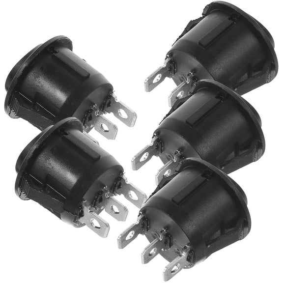 WORGEOUS Car Rocker Switches Push Buttons Plastic 5 Pcs