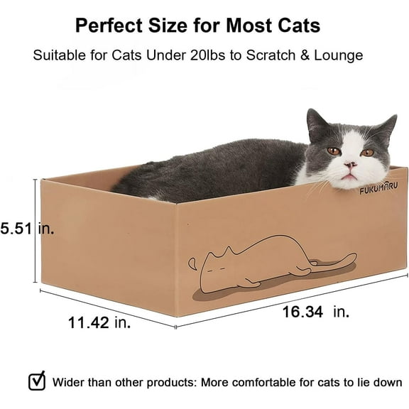 5 PCS Scratching Boards, Large Reversible Cardboard Scratcher Box for Indoor Cats, Protect Furniture, Dog Bed Style