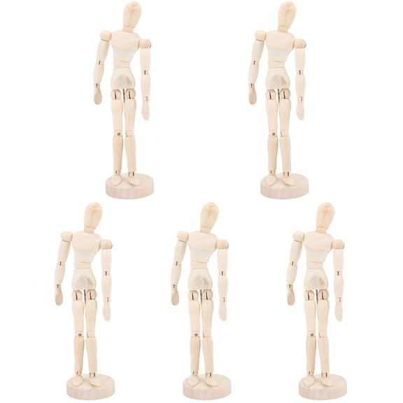 5 PCS Sculpture Artist Skeleton Toy Manikin Head Models Office