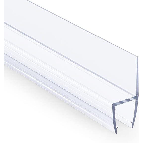 5 PCS Shower Door Side Seal Strip for 3/8 Inch Glass - 15.75 Inches x 5, 5 Sections Segmented Shower Installation Kit, Frameless Glass Door Seal Strip