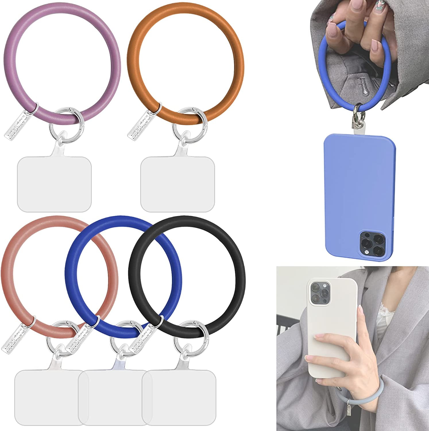 5 PCS Silicone Phone Lanyard for Phone Case, Universal Cell Phone Wrist
