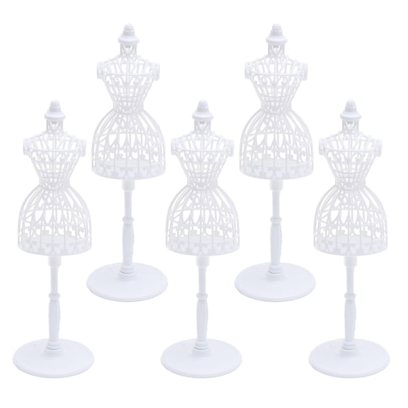 Set of 5 Small Mannequin Dummies for Dollhouse Accessories, Miniature Child Size Figures for Crafting and Display