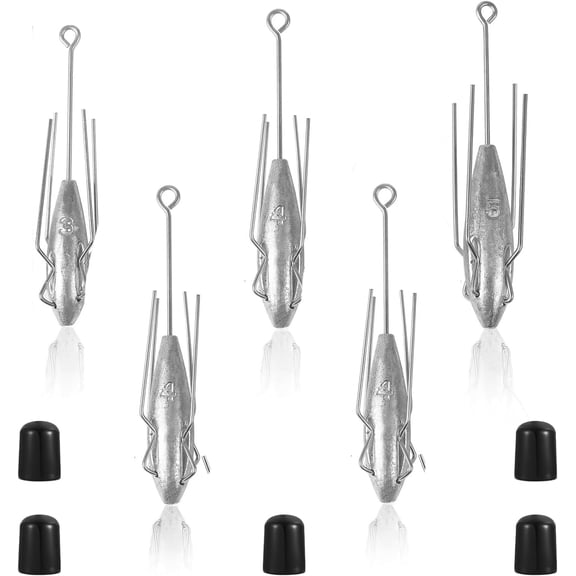 5 PCS Sputnik Sinker Fishing Weights Lead Long Tail Surf Casting Spider Sinkers for Saltwater Catfish Beach Fishing 3.0 Ounces