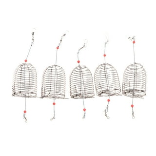 1pcs Fish Small Stainless Steel Bait Cage Basket Feeder Holder