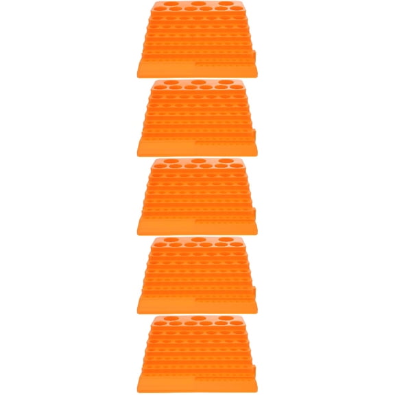 5 PCS Storage Boxes for Drill Bits Hex Screwdriver Holder Rack Orange