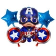 thumbnail image 1 of 5 PCS Superhero Balloons Captain America Balloons Birthday Party Balloon Birthday party decoration, 1 of 4